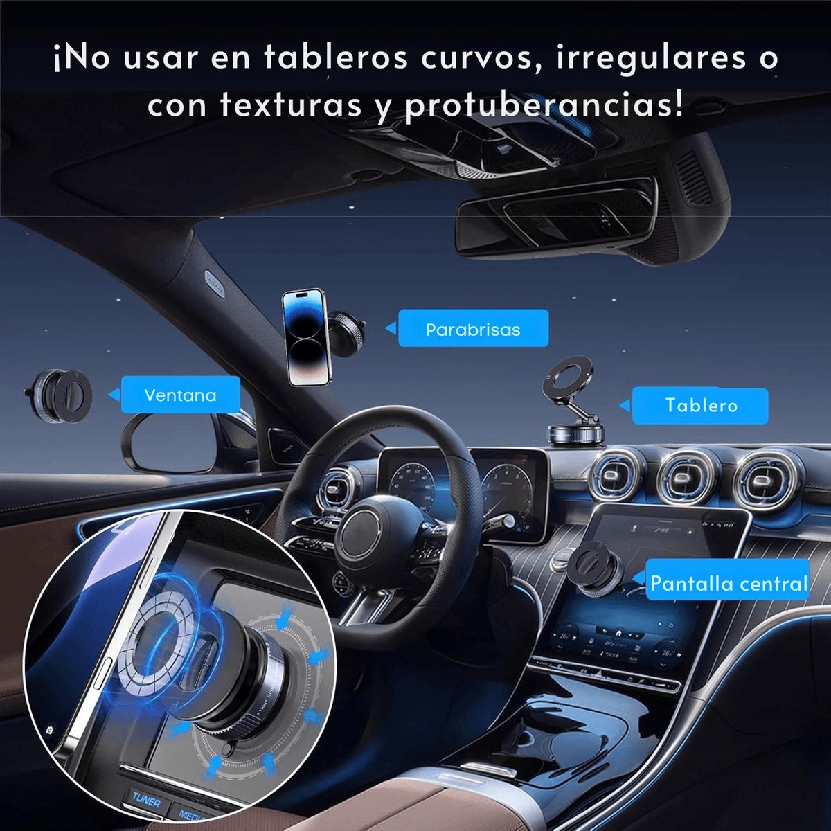 GripMag – Soporte Magnético con Ventosa para Celulares
