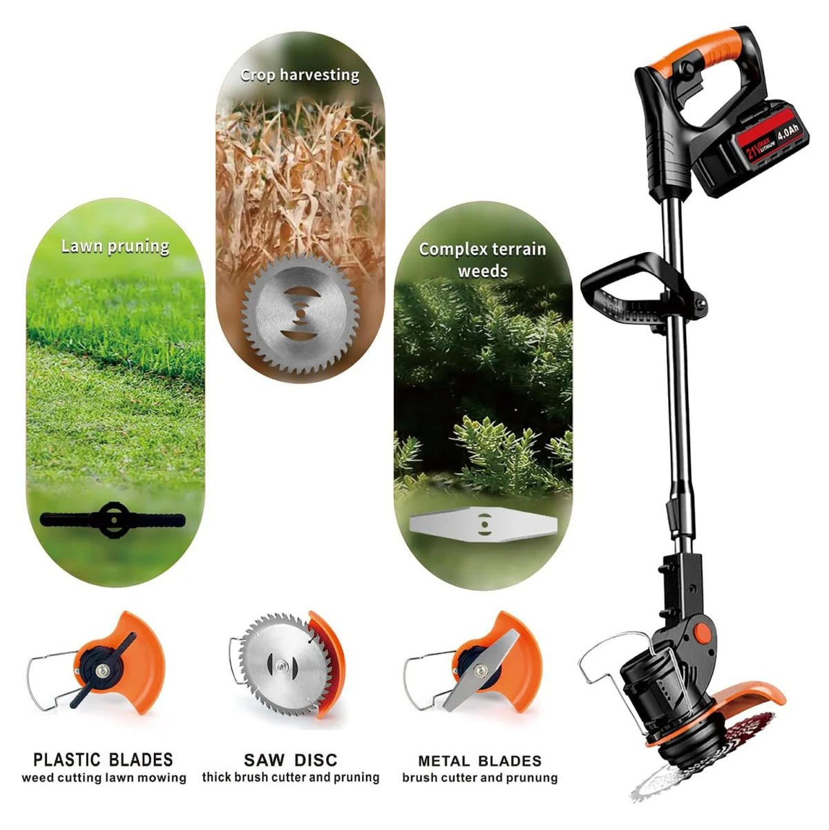 PowerTrim 360 –  Guadaña Multifuncional Con 2 Baterías y Kit de Corte Gratis - [PROMOCIÓN DISPONIBLE SOLO HOY]