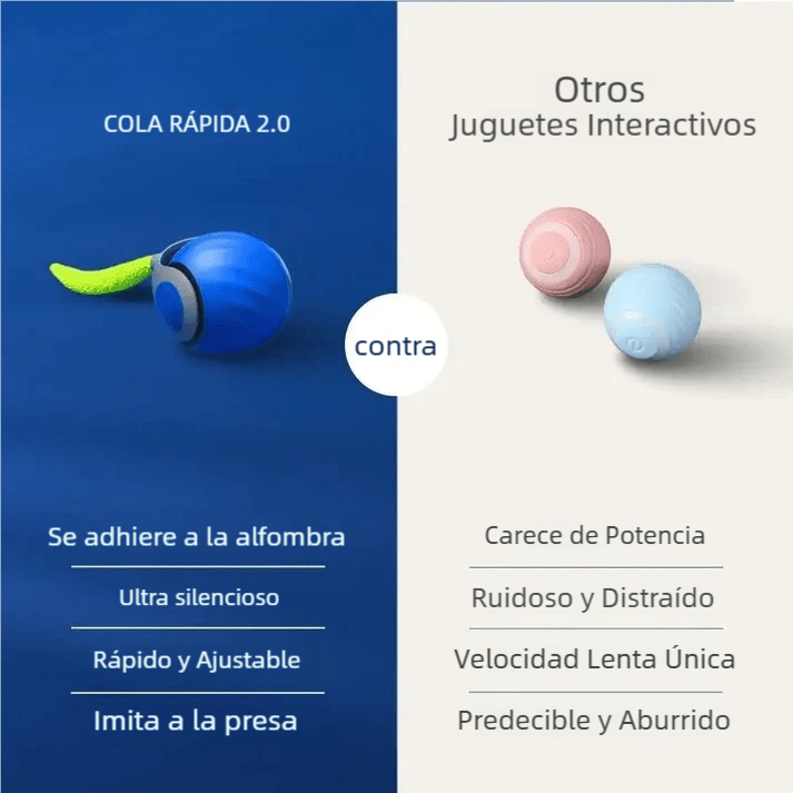 TailPlay 2.0 – Pelota Inteligente Con Cola Para Gatos