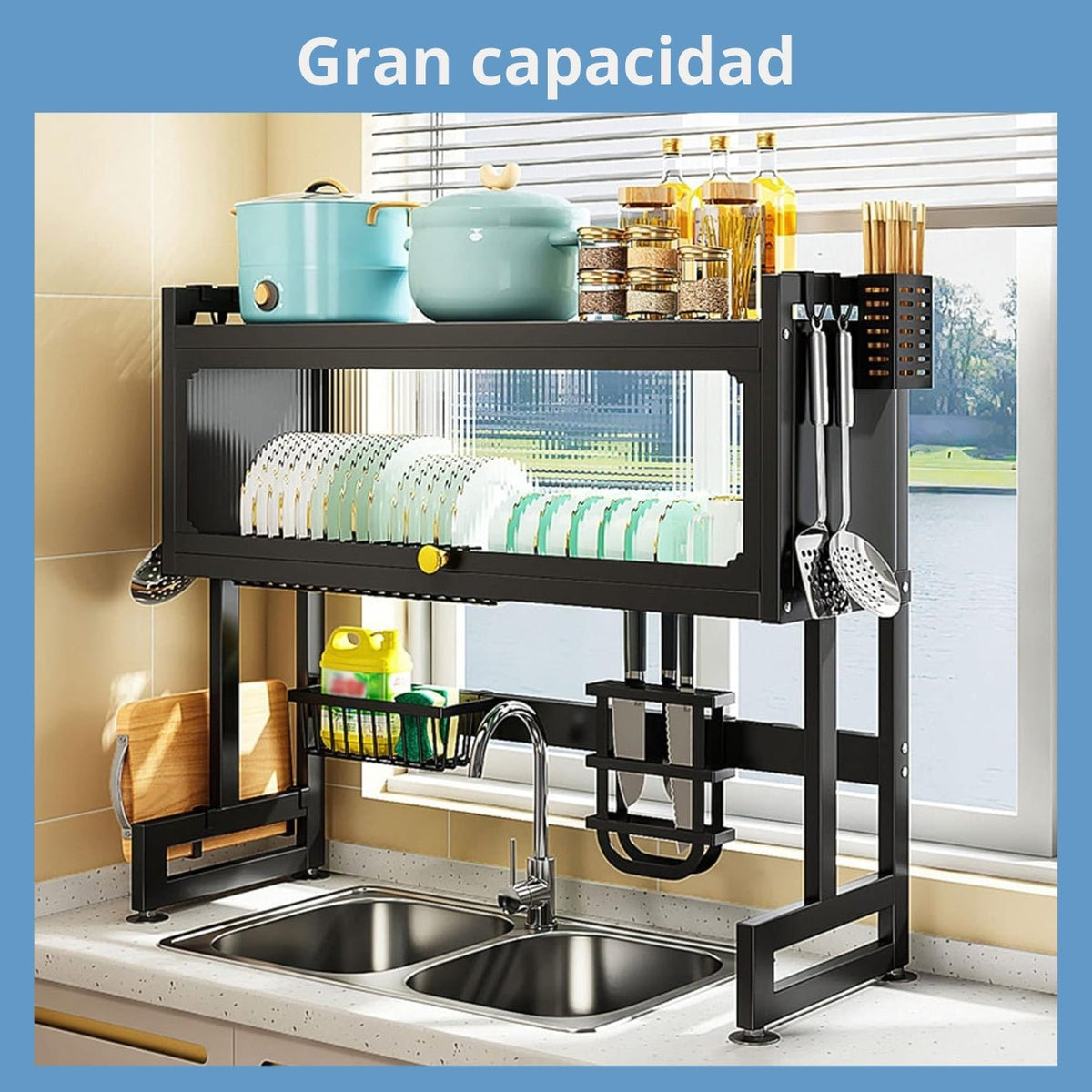 EscuOn Escurridor De Platos Con Almacenamiento - [PROMOCIÓN DISPONIBLE SOLO HOY]