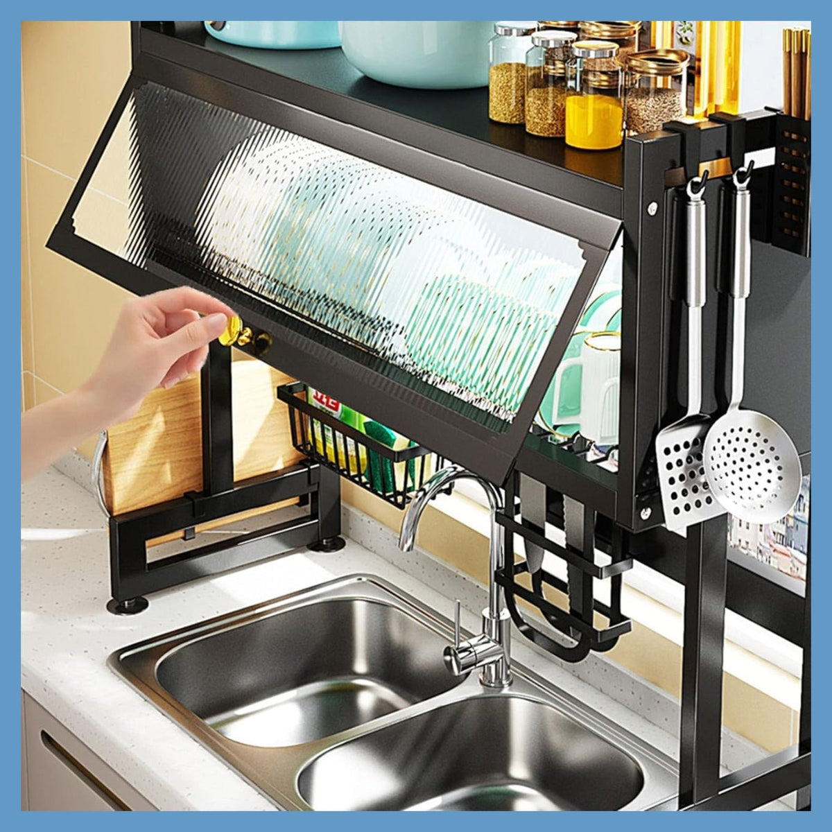 EscuOn Escurridor De Platos Con Almacenamiento - [PROMOCIÓN DISPONIBLE SOLO HOY]