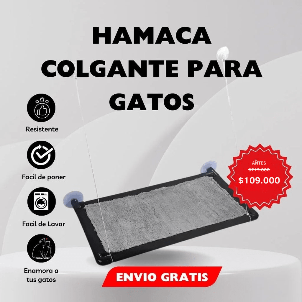 Hamaca Colgante Para Gatos Cama Ventana - [PROMOCIÓN DISPONIBLE SOLO HOY]