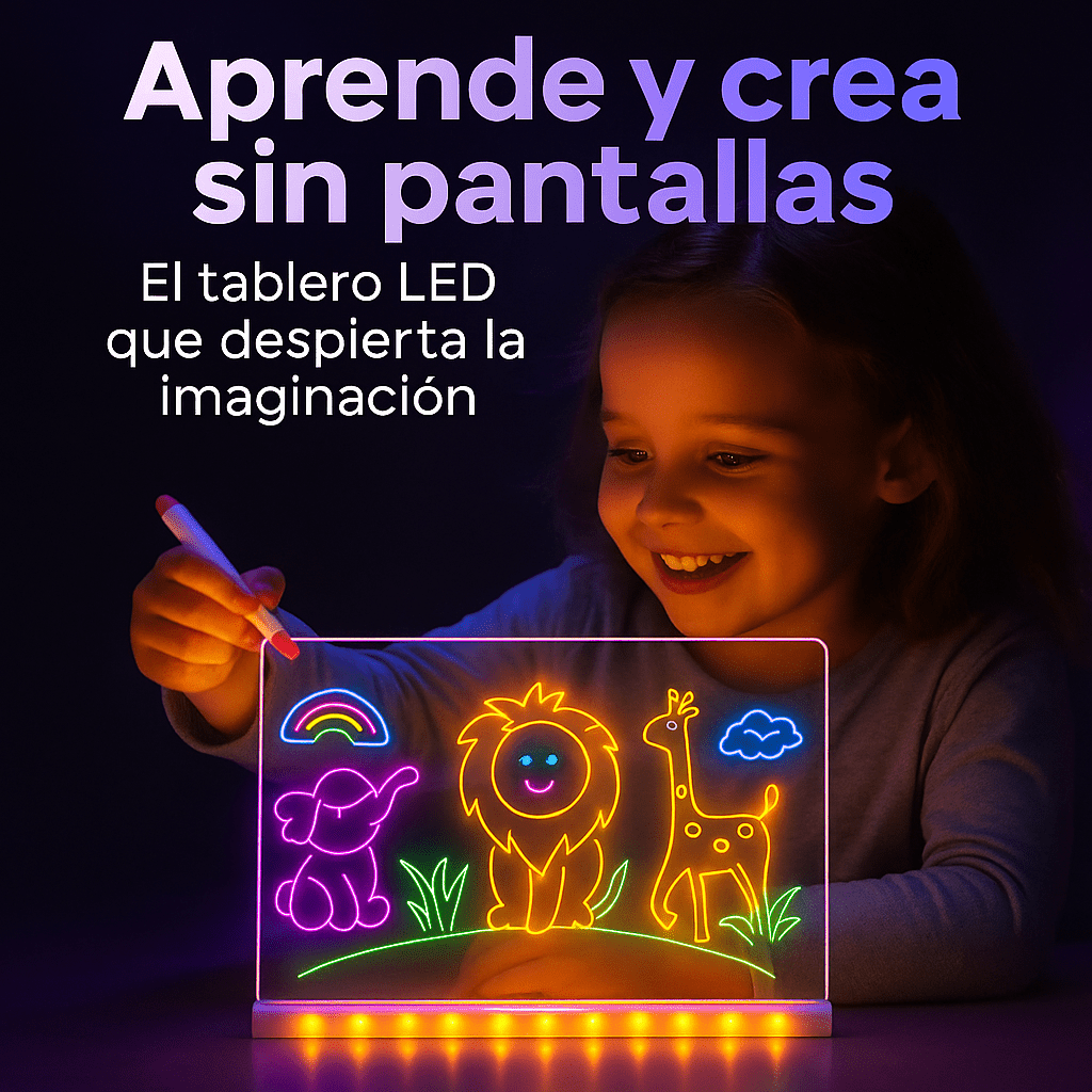 Tablero Mágico LED - Diversión y aprendizaje sin pantallas