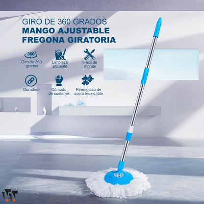 TrapPro 360° (2 Mopas + Balde Escurridor)